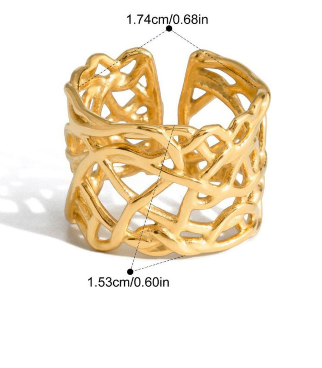 Anillo Abierto Irregular