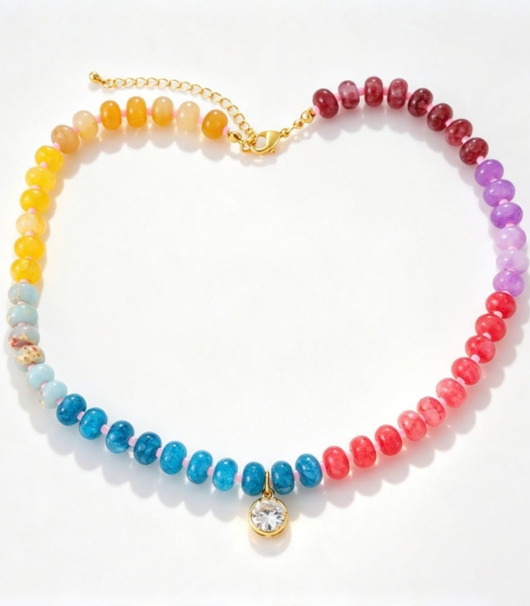 Collar Rainbow Natural Stone