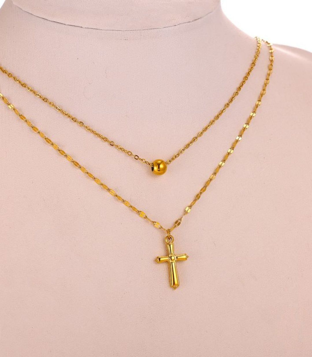 Collar Small Beads Cross