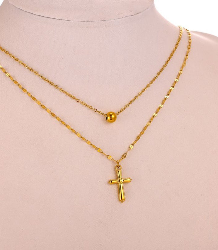 Collar Small Beads Cross
