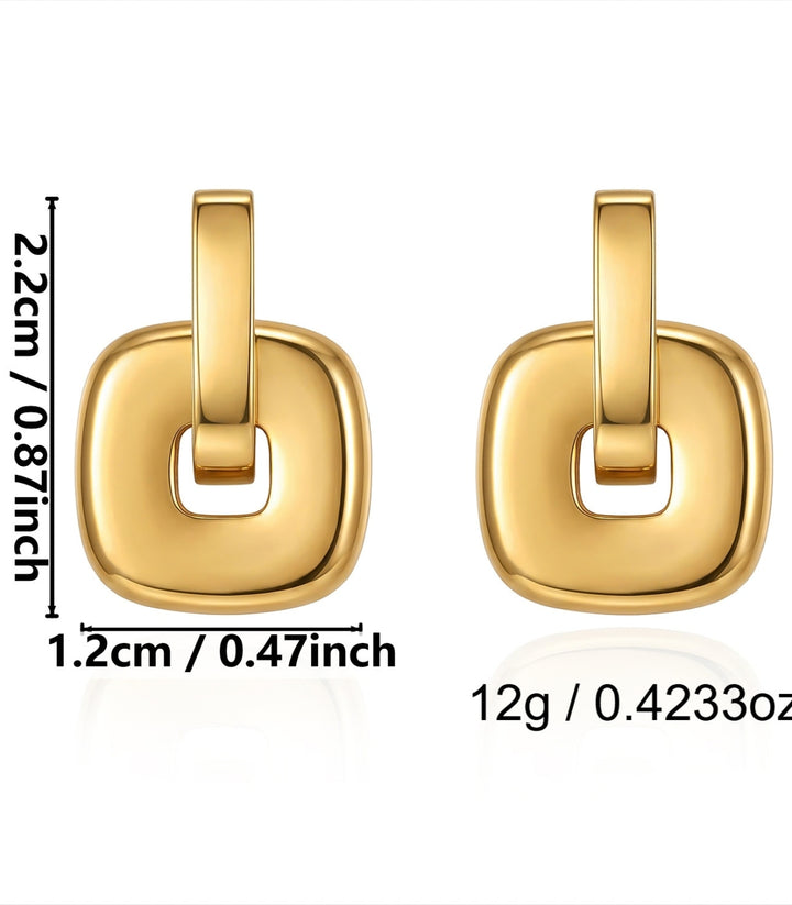 Aretes CUADRO DORADO