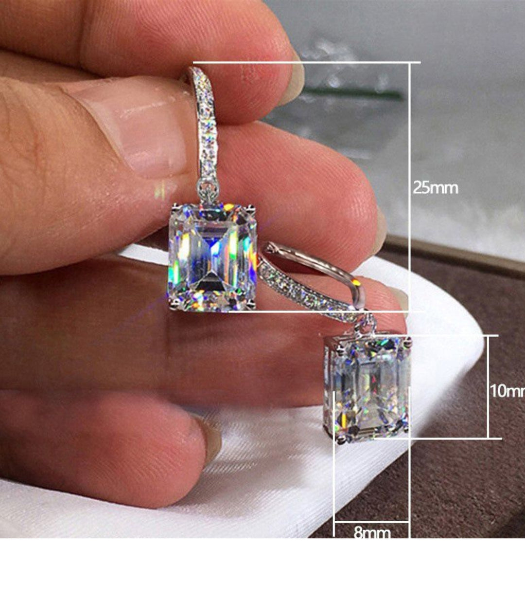 Aretes Zirconia Cristal