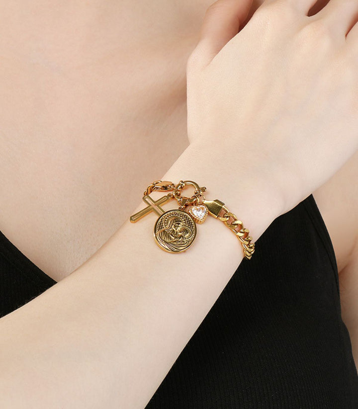 Brazalete Portrait Cross 18K