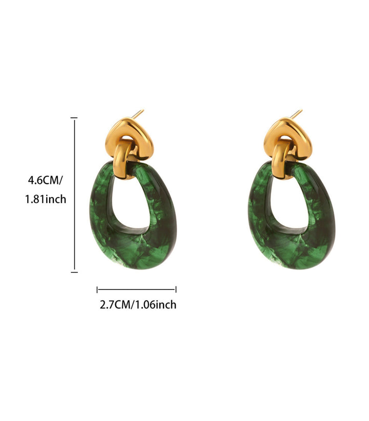 Aretes Green Teardrop