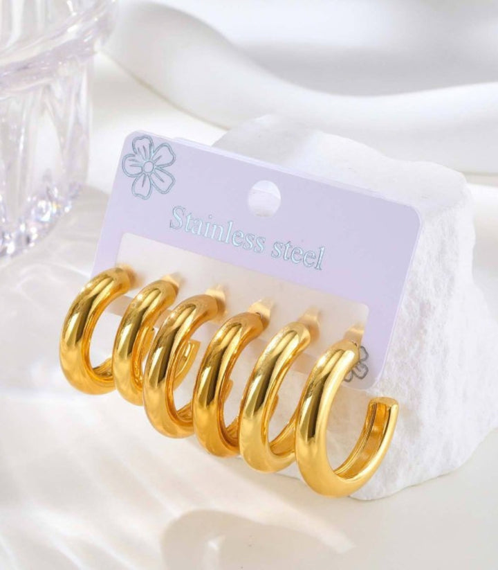 Aretes Set de 3 pares