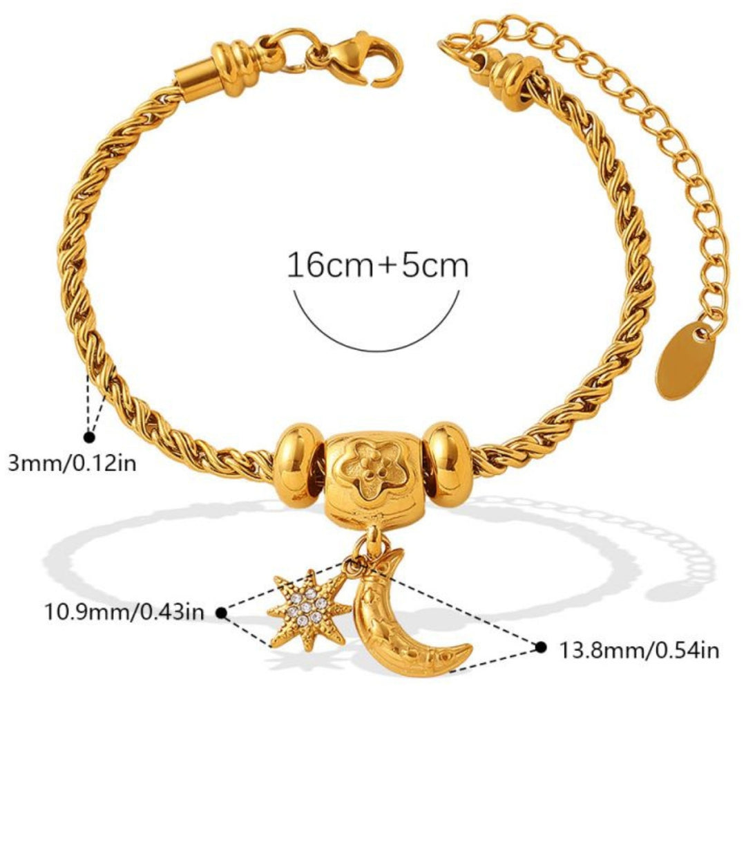 Brazalete diamond charms