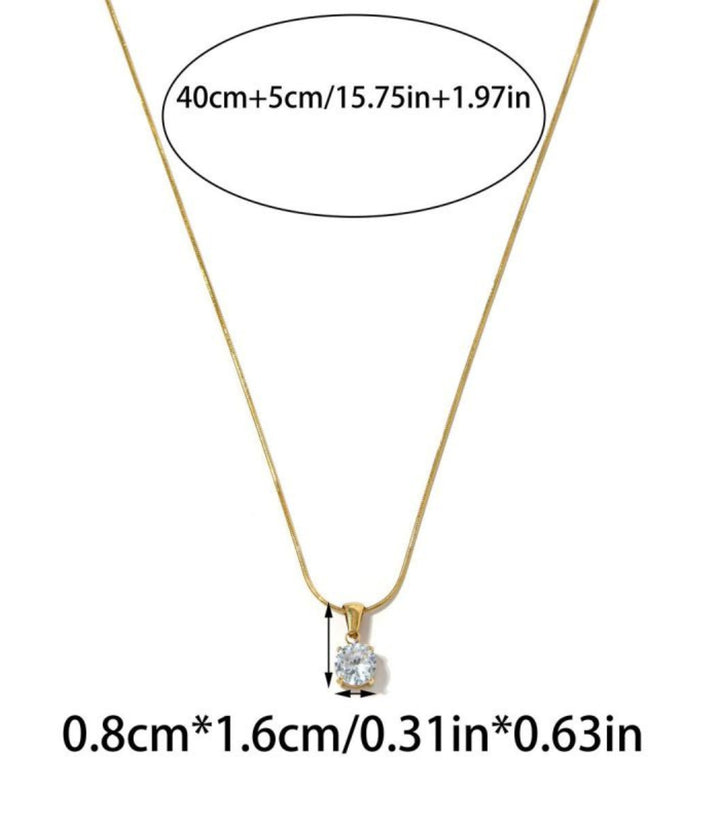 Collar Zirconia Circular 18K