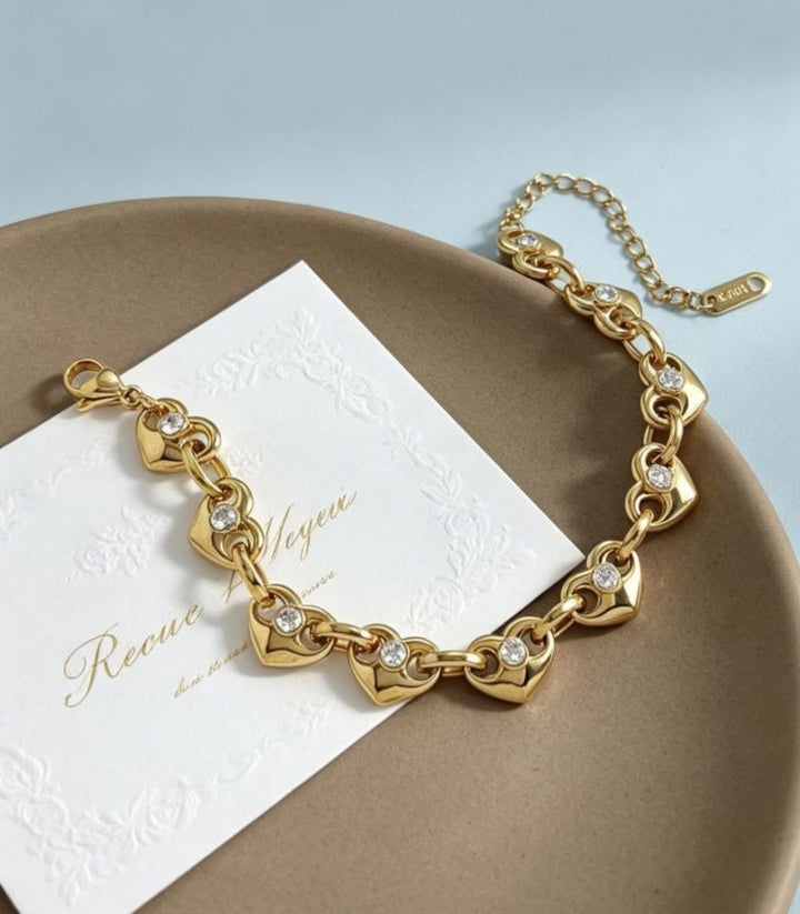 Brazalete Openwork Heart Diamond