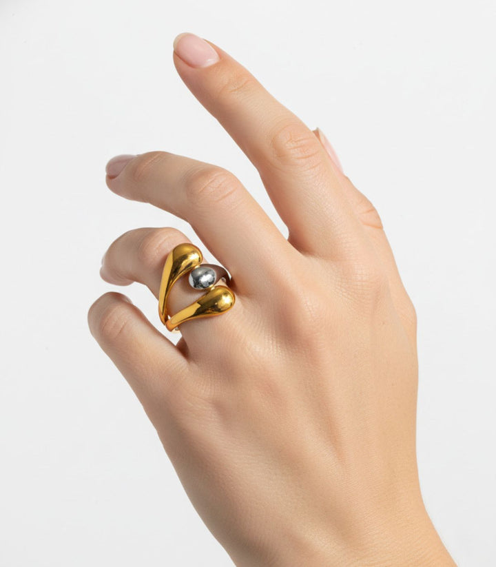 Anillo 2 Bicolor Multilayer 18K