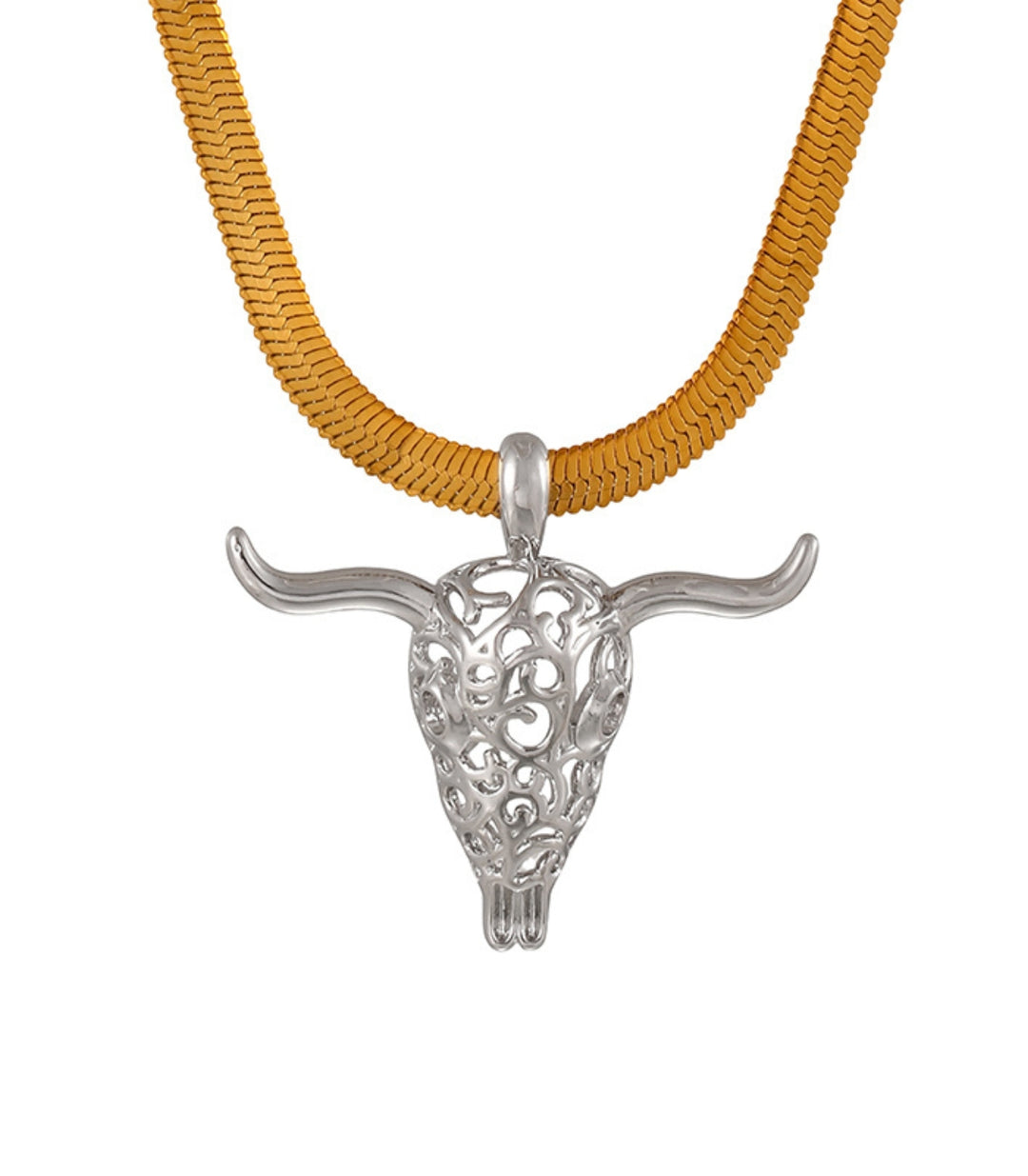 Collar Dorado Toro Plata