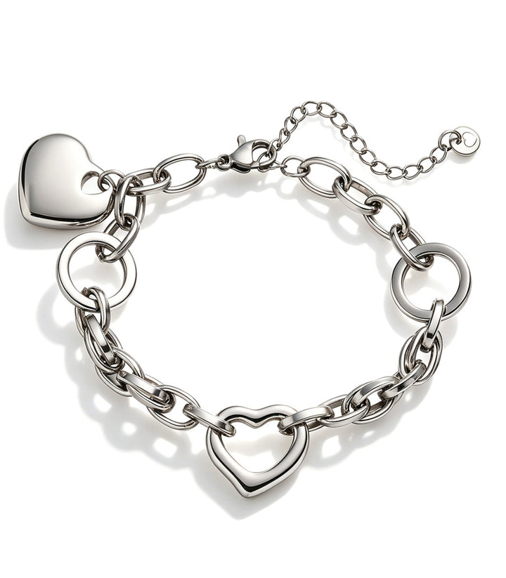 Brazalete Plata Corazones