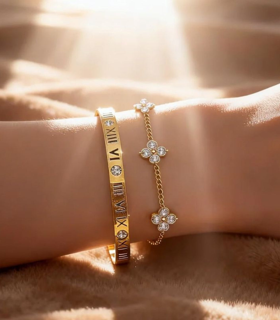 Brazalete Set 2 Romano y Flores