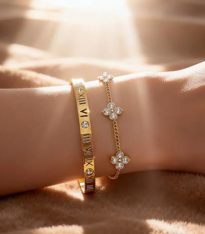 Brazalete Set 2 Romano y Flores