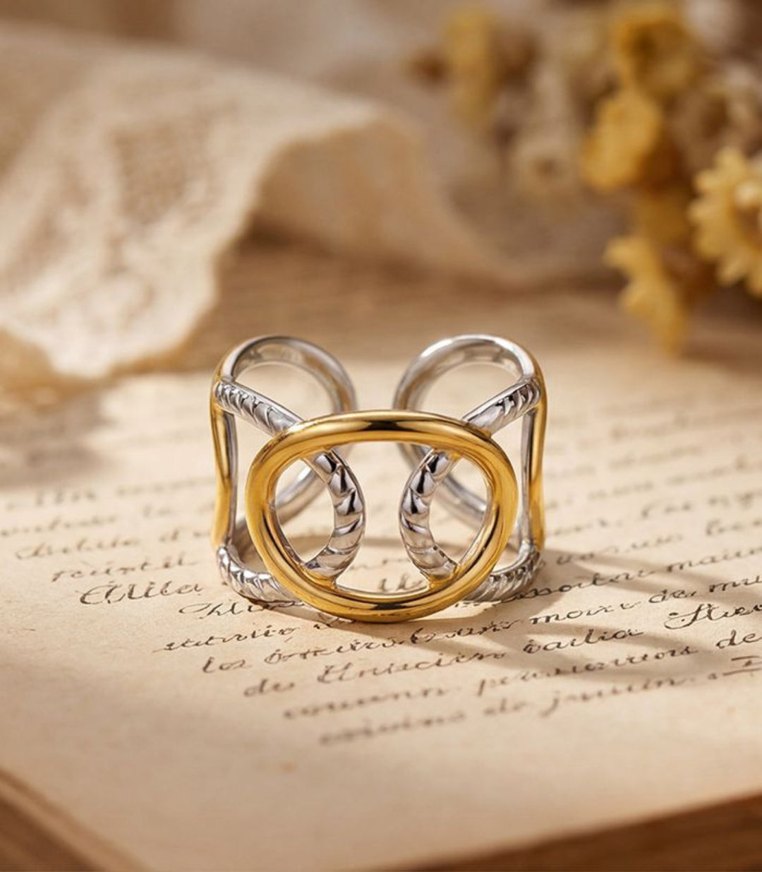 Anillo Hollow Oval