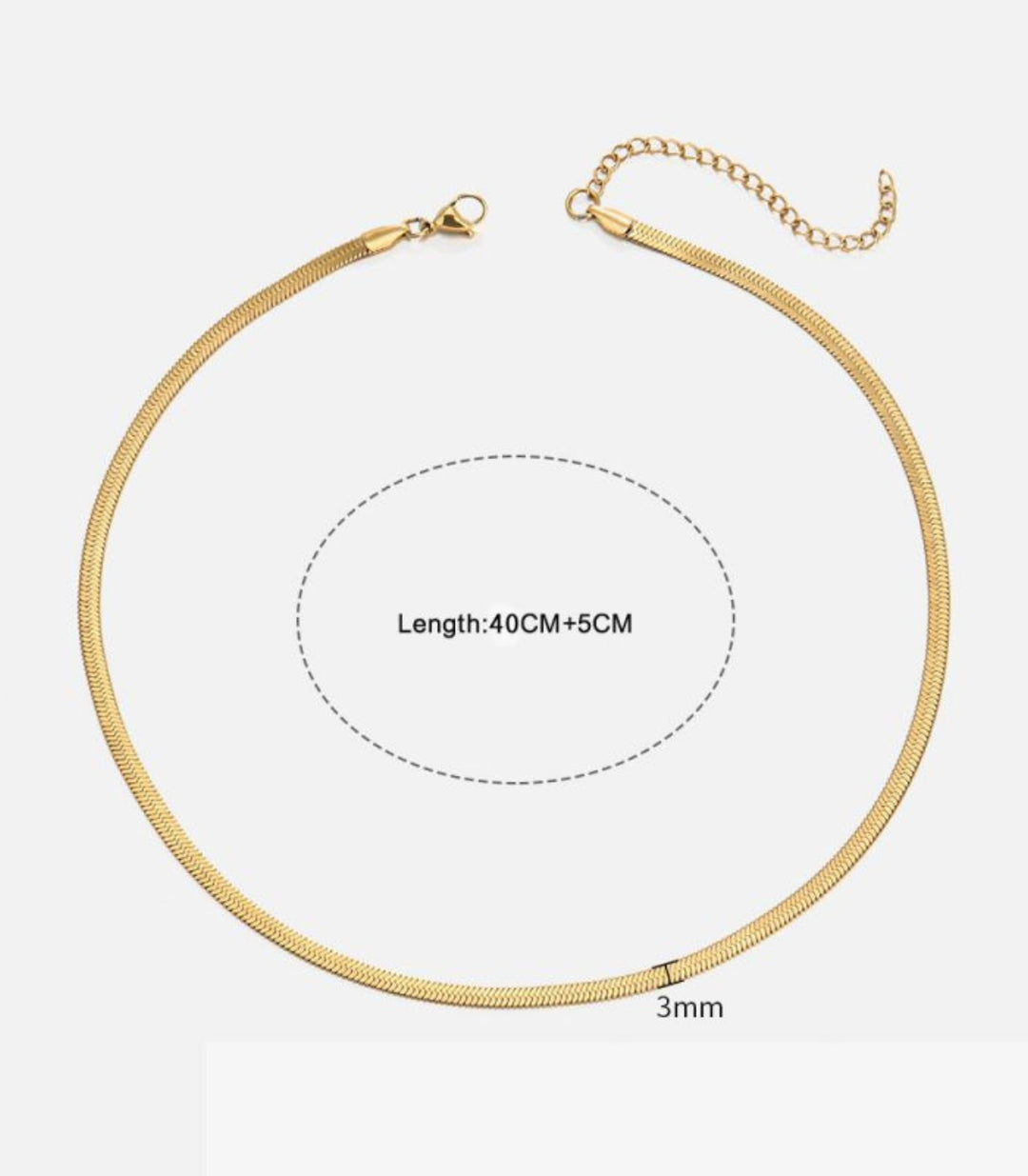 Collar dorado 3mm