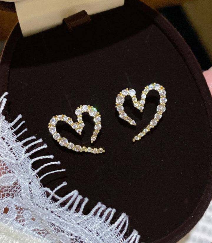 Aretes Corazón con Zirconias