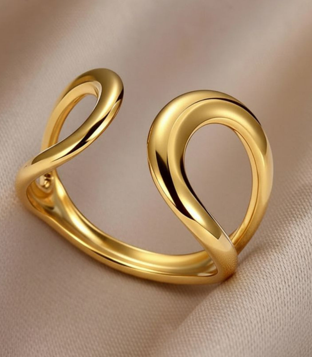 Anillo Abierto irregular dorado 5