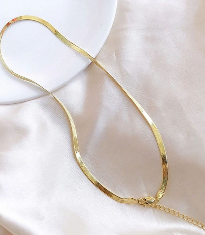 Collar Snake Bone Gold 18k