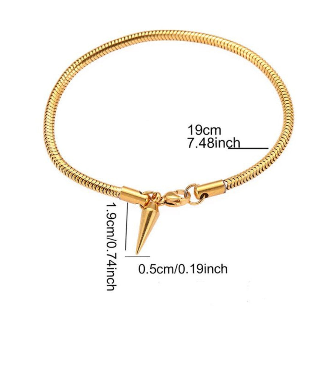 Brazalete Gold Snake Chain