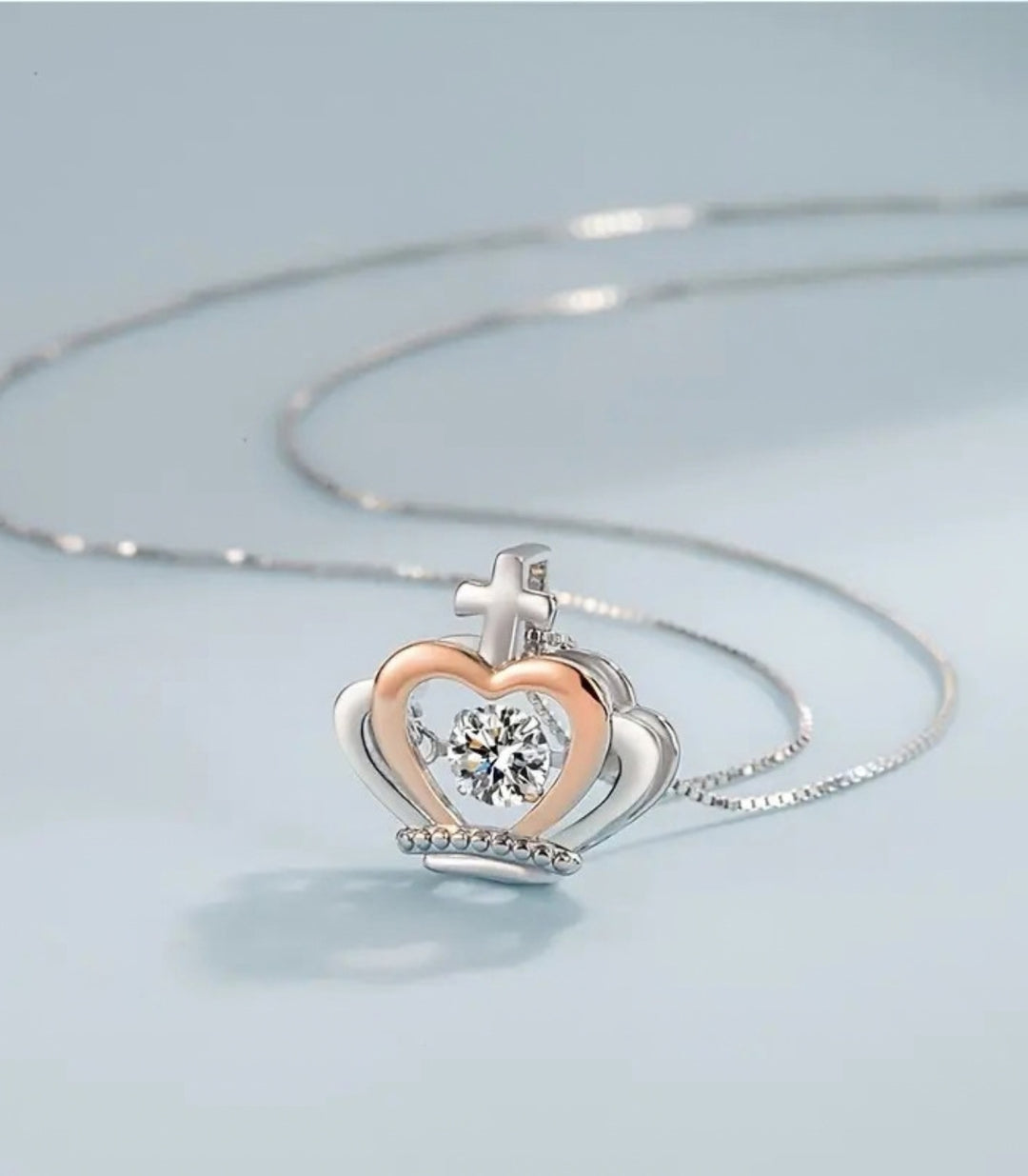 Collar Silver Diamond Crown