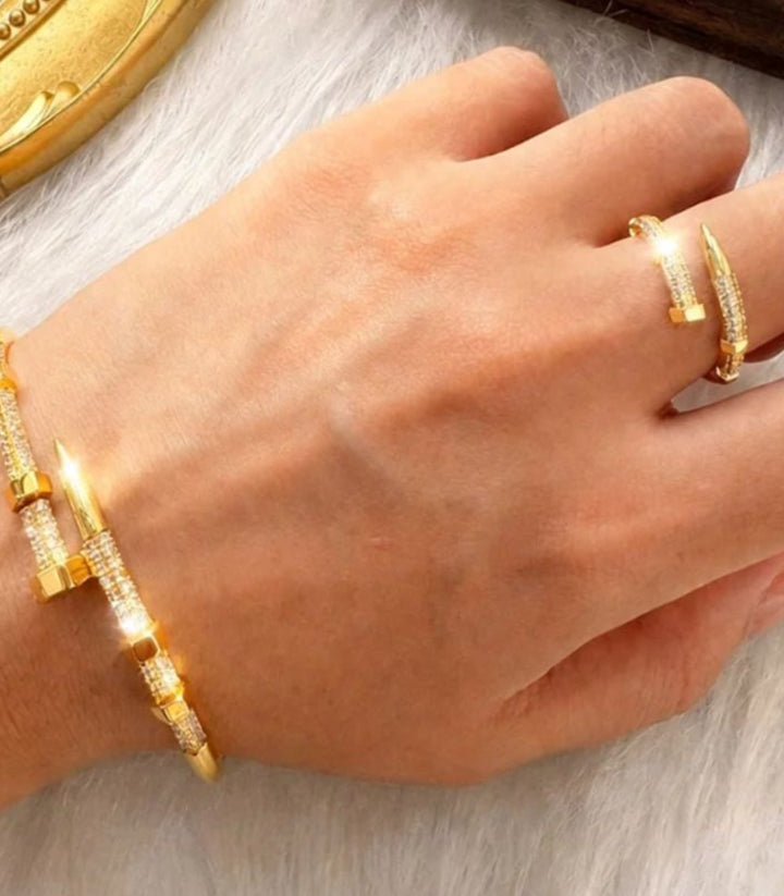 Brazalete Bangle Set con Anillo