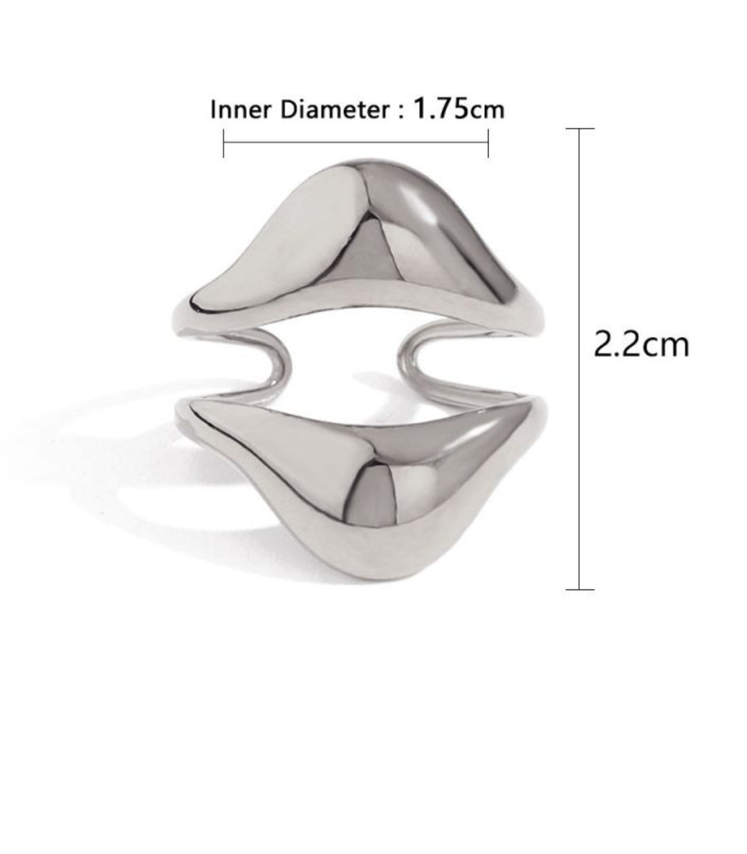 Anillo plata irregular