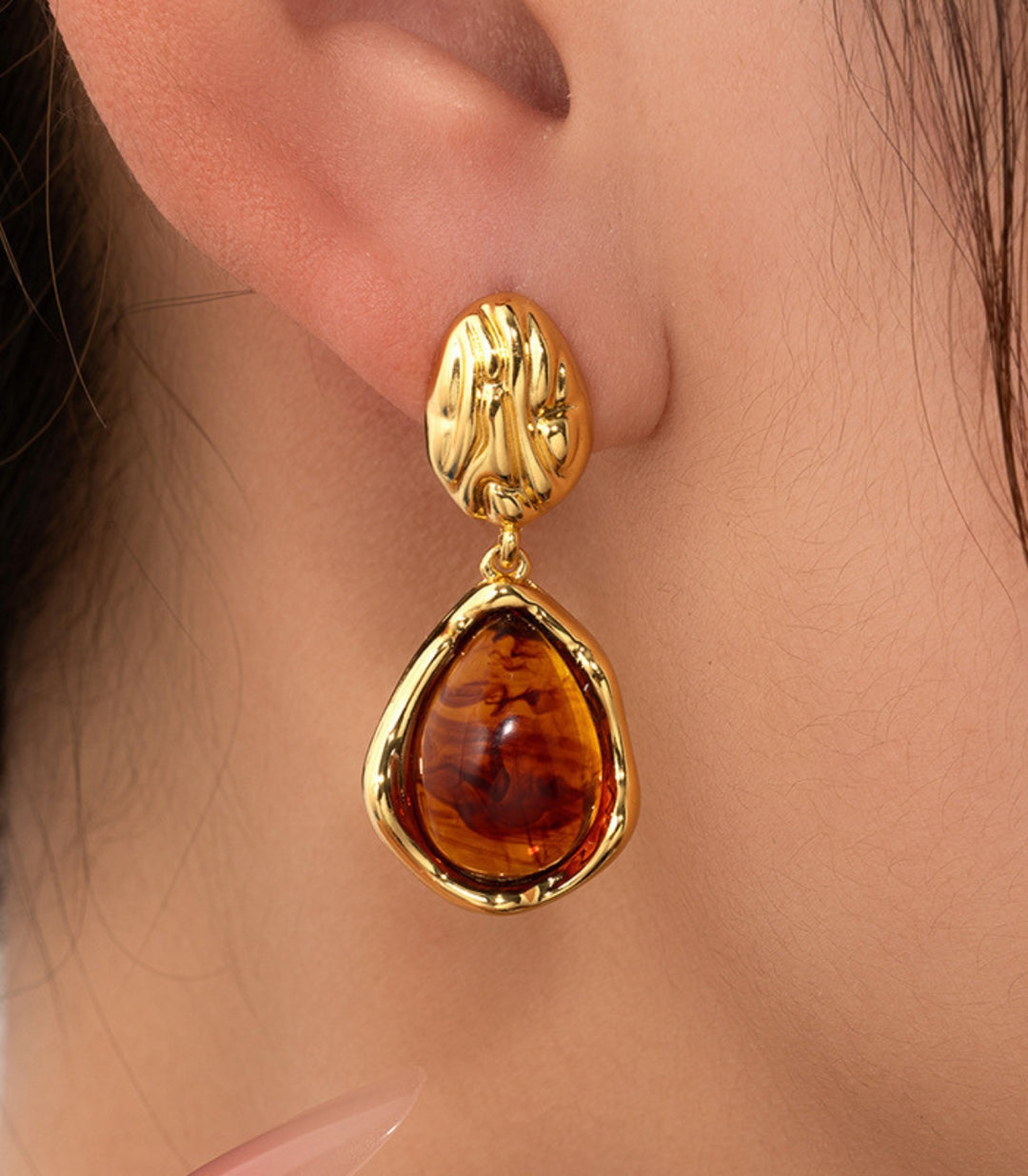 Aretes Amber Teardrop
