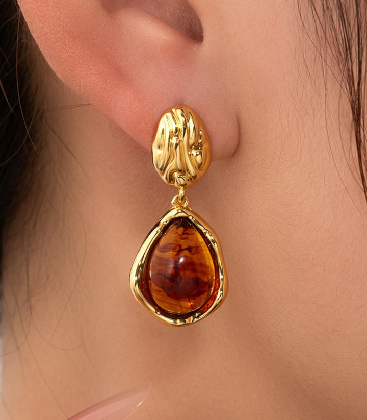 Aretes Amber Teardrop