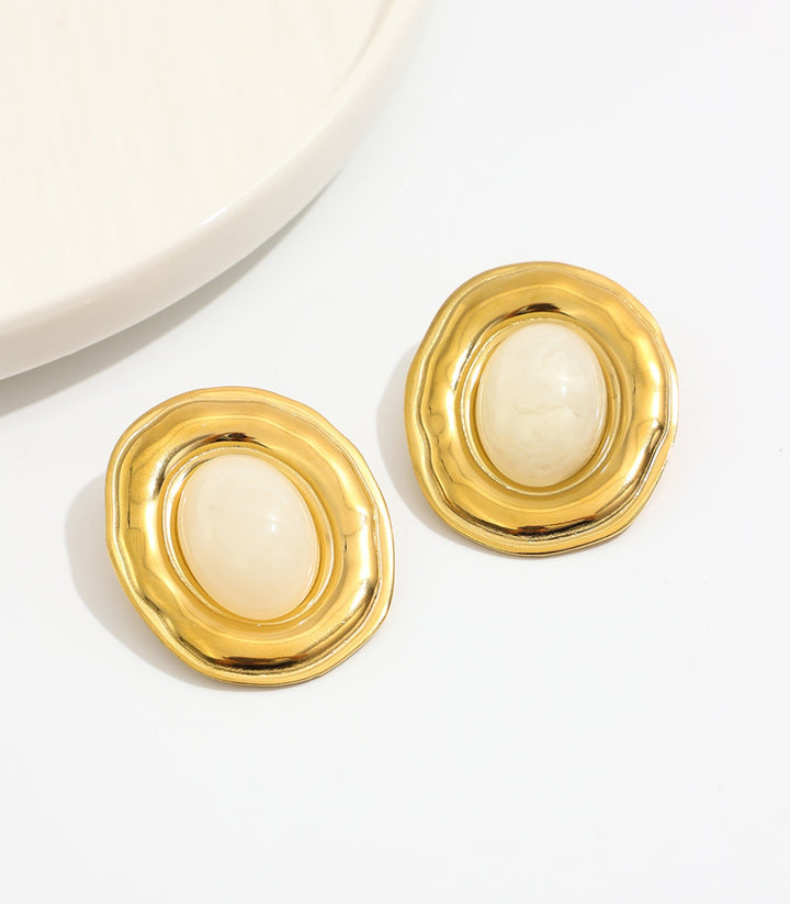 Aretes Maxi Ovalados 18K