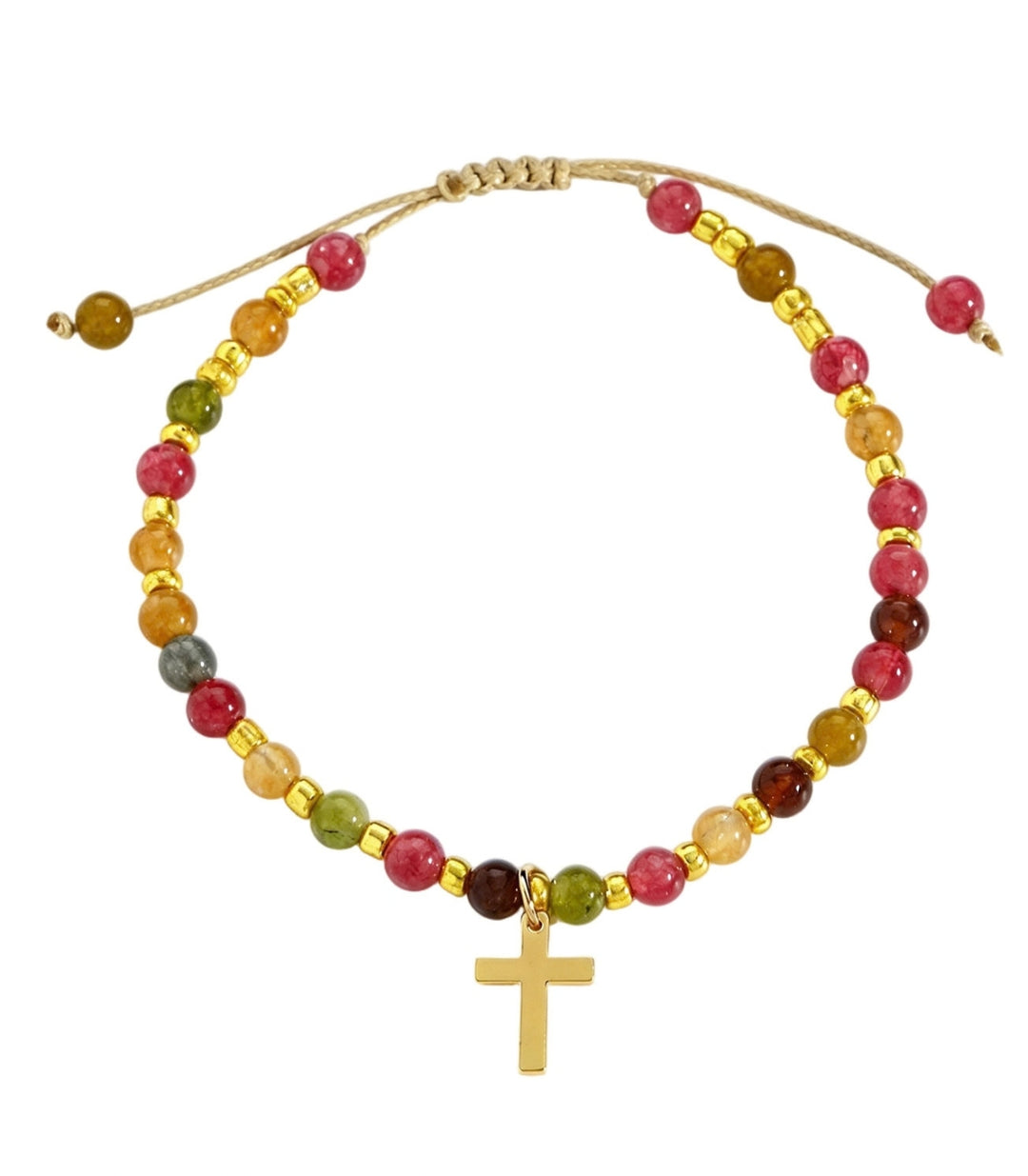 Brazalete Cross Natural Stone