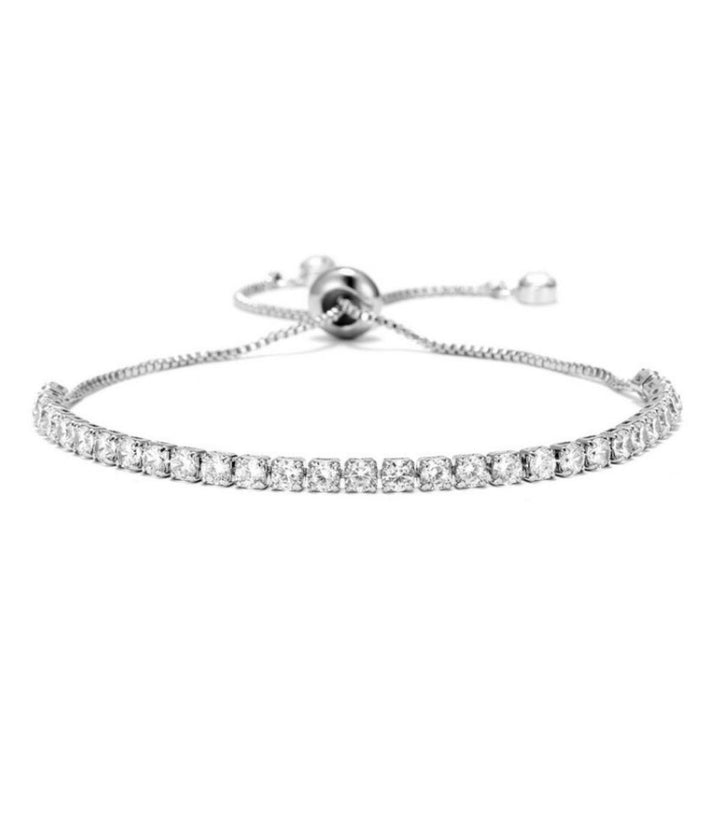 Brazalete Zirconias Plata