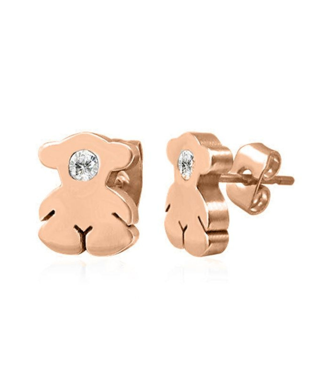 Aretes Osito Oro Rosado Zirc