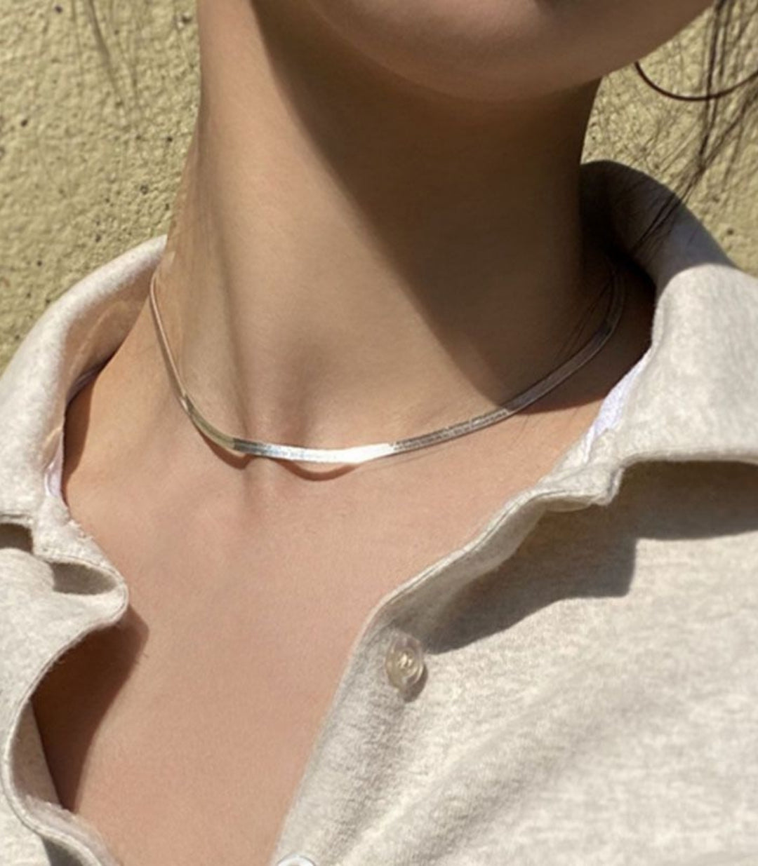 Collar Snake Bone Silver 18k