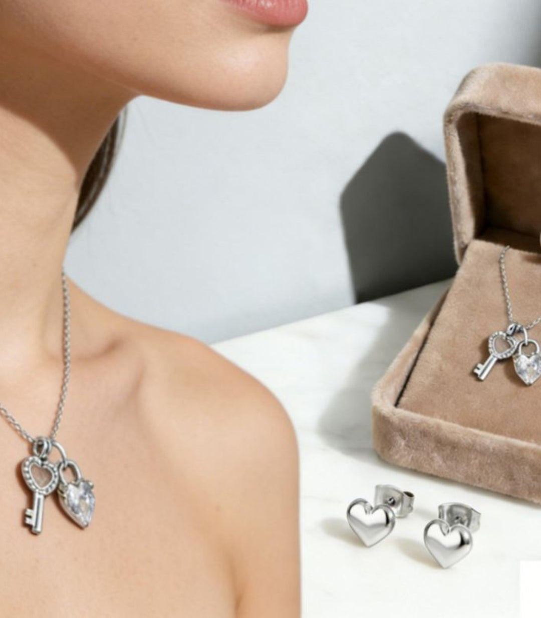 Collar set Heart And Key