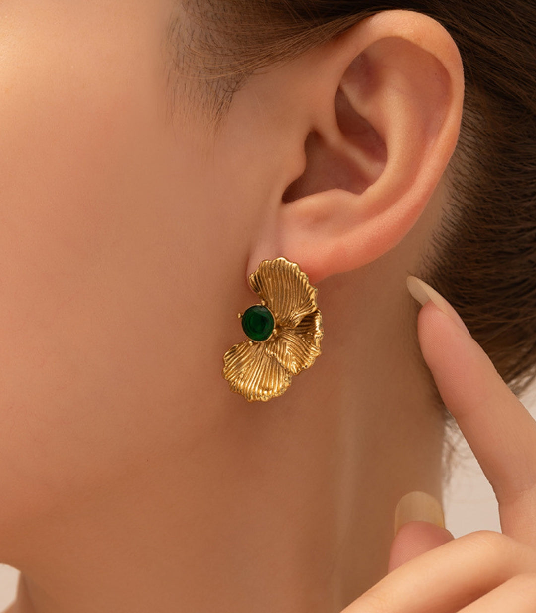 Aretes Hojas Verdes