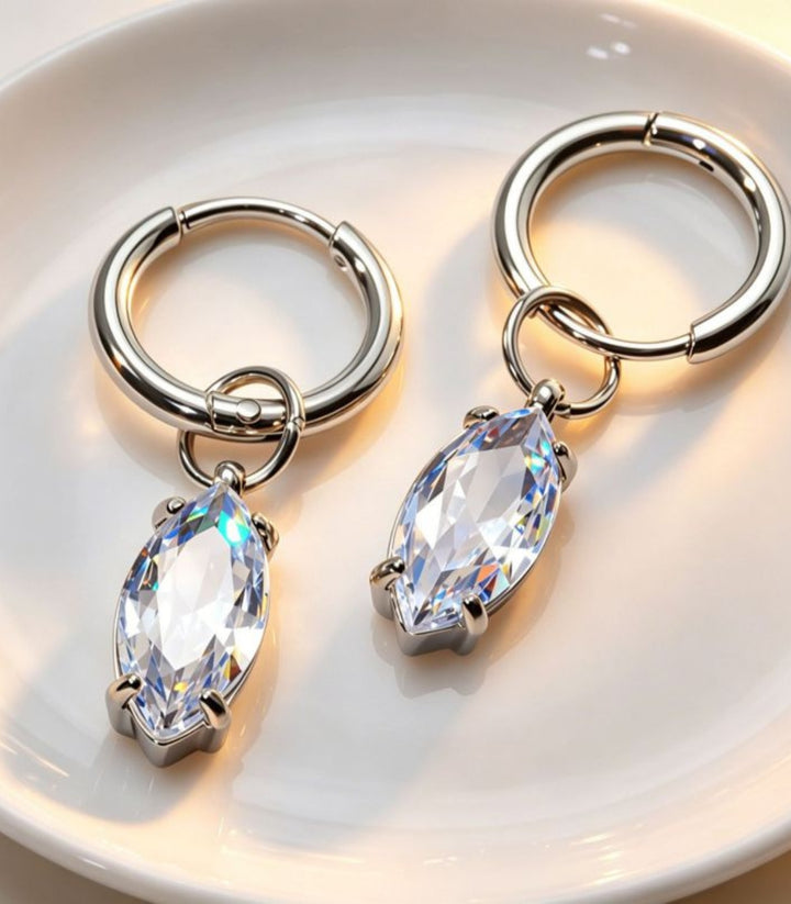 Aretes Zirconia Plata 18K