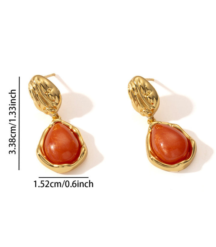 Aretes Amber Teardrop