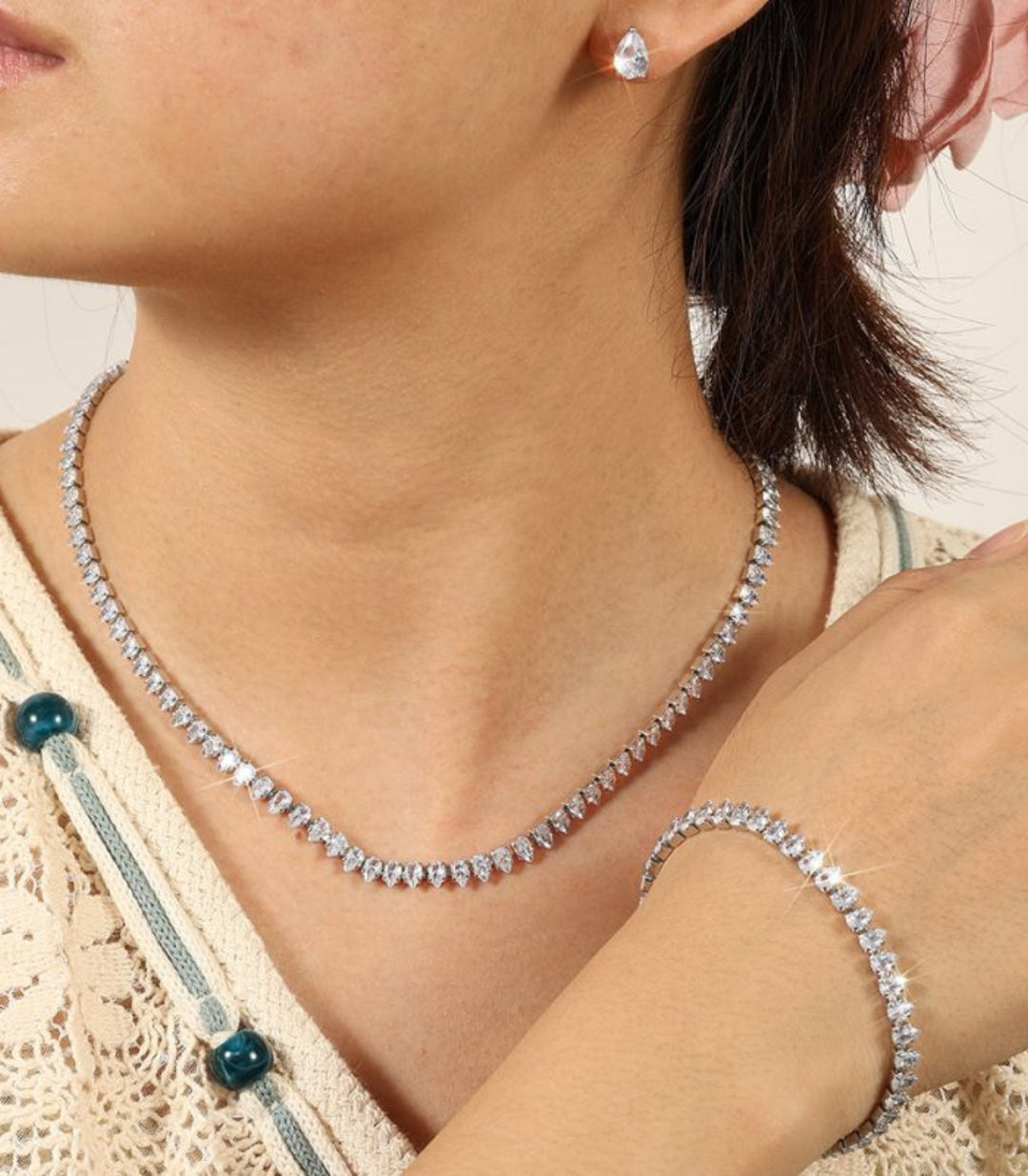 Collar Set 4 Pzs Elegant Zircon