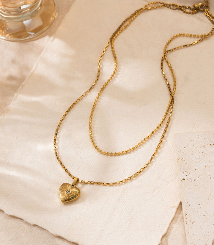 Collar Heart Double Layer