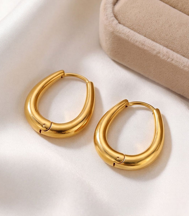 Aretes Oval Hoop