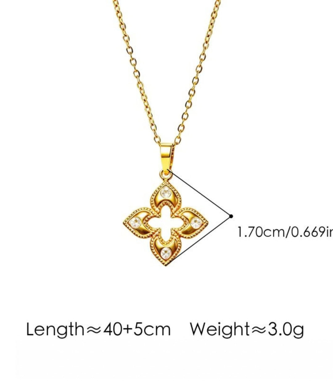 Collar Clover con Zirconias