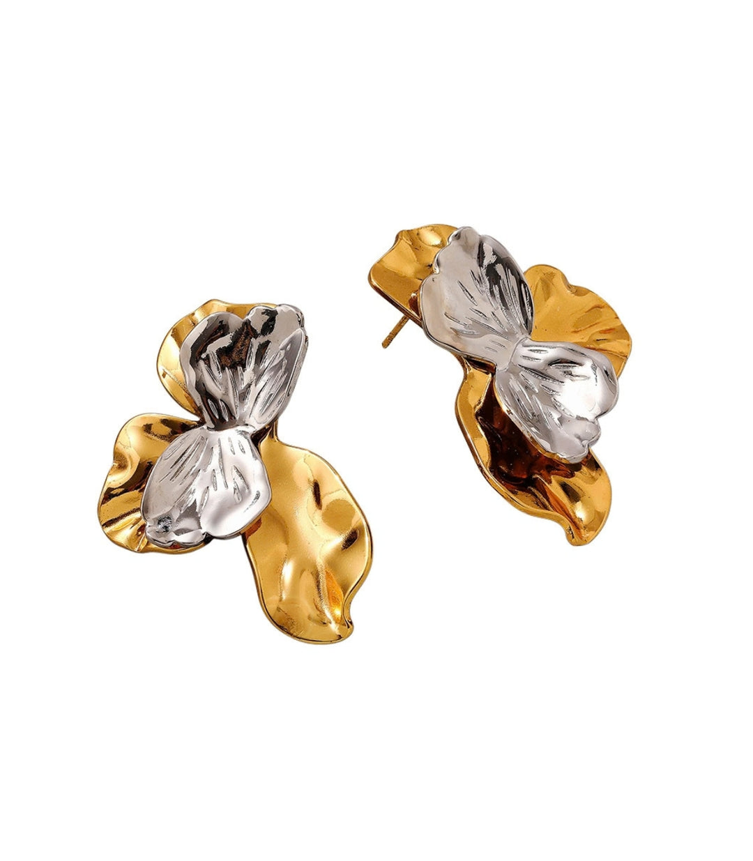 Aretes Hojas Bicolor