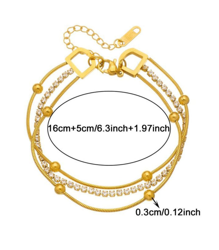 Brazalete Diamond Multi Bead
