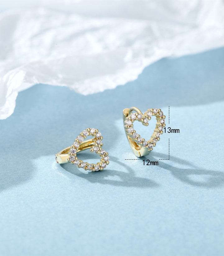 Aretes Corazón con Zirconias