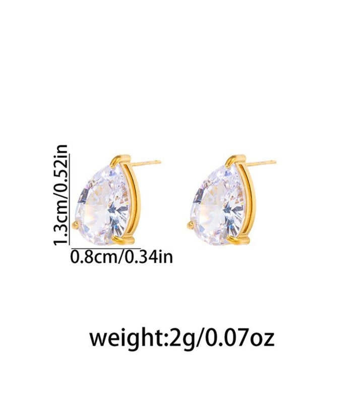 Aretes Zirconia Gota