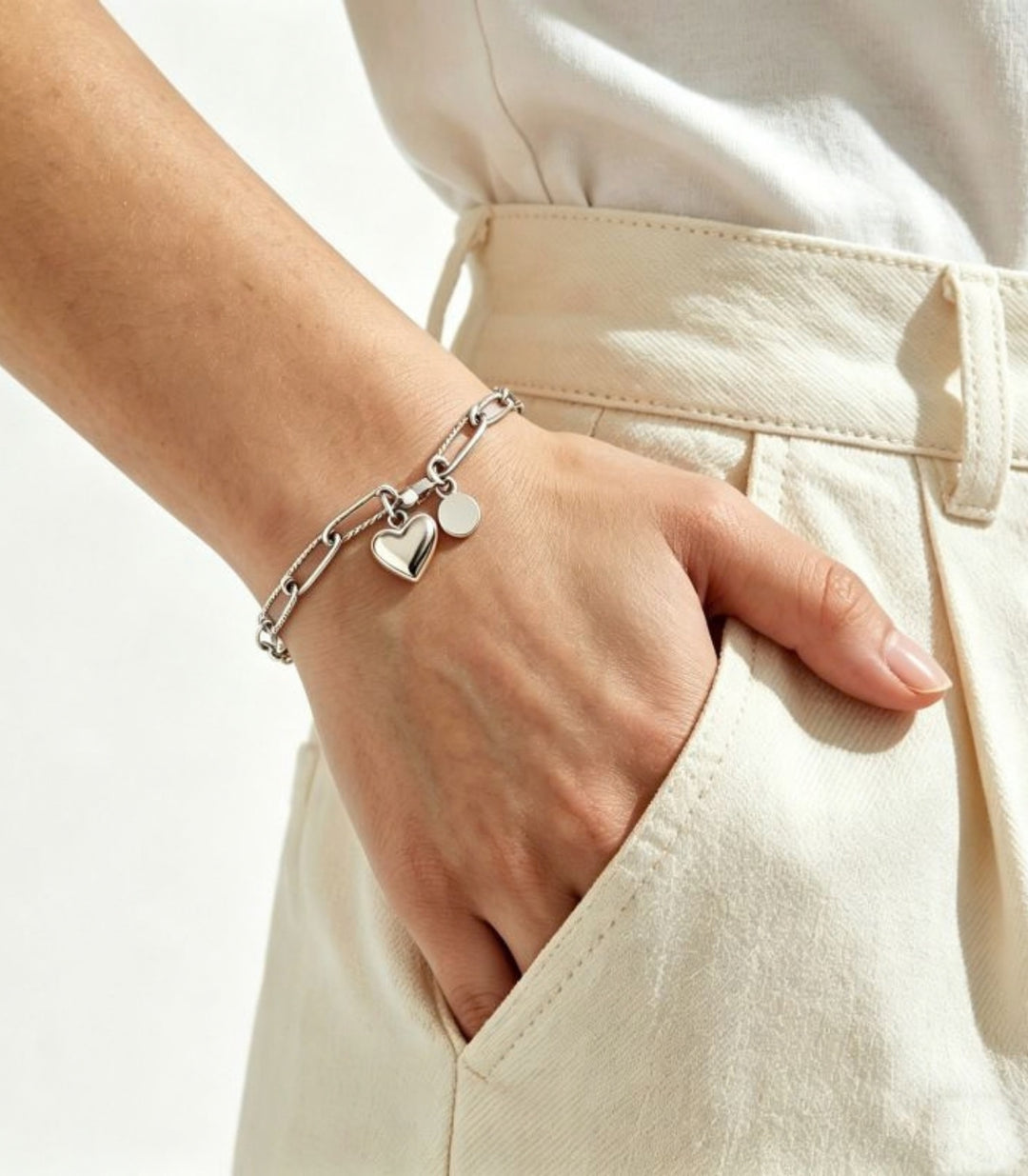 Brazalete Plata Corazón