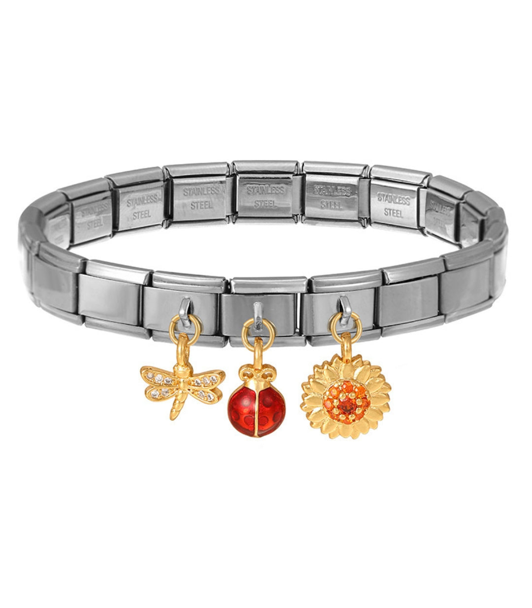 Brazalete Silver Charms Ladybug