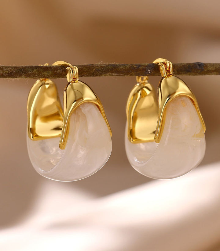 Aretes White 18K