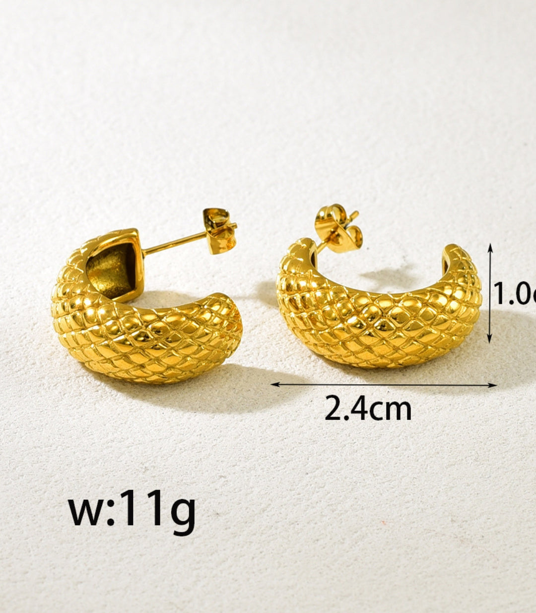 Aretes flor c shaped