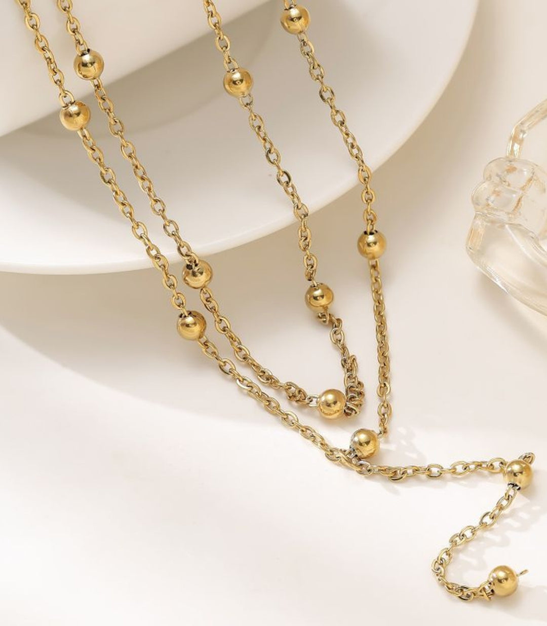 Collar Beaded Double Layer